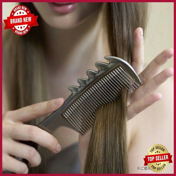 Japanese Chrome-Tech Hair Comb - Featherlight, Reduces Friction & Static - Picture 3 of 7